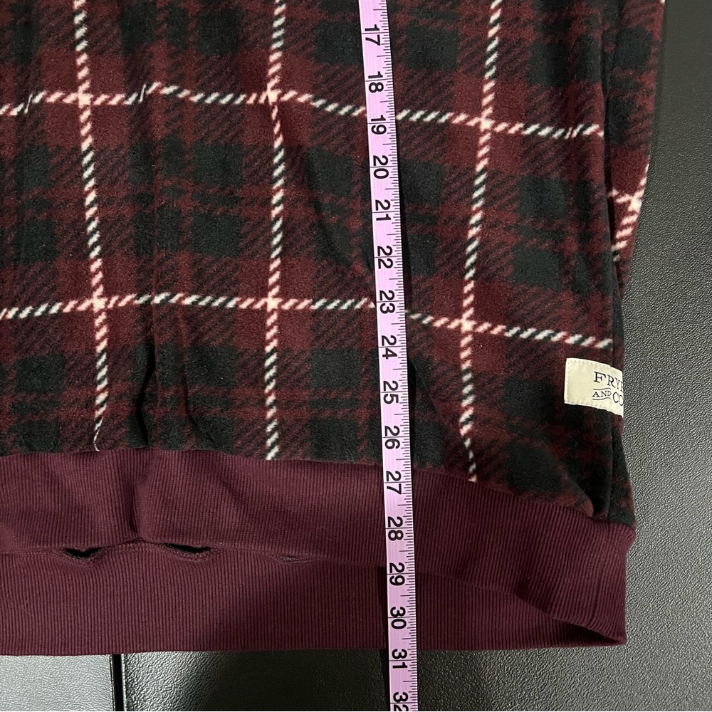 FRYE & CO Plaid Fleece Quarter Zip Pullover Size XXL - Picture 9 of 9